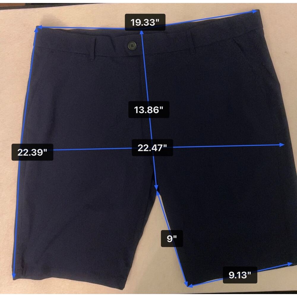 Greyson Men's Luxury Performance Golf Shorts Navy Blue Size 38 - Picture 7 of 7